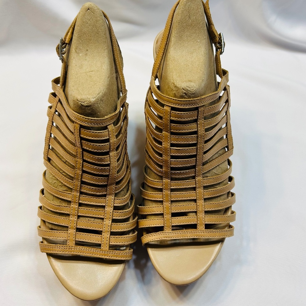 Franco Sarto Sombre Strapped Wedge Heels